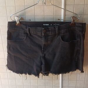 Old Navy Black cut-off Jean Shorts